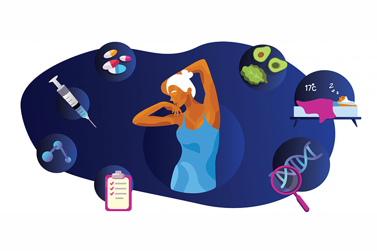 Health genetics lifestyle concept.