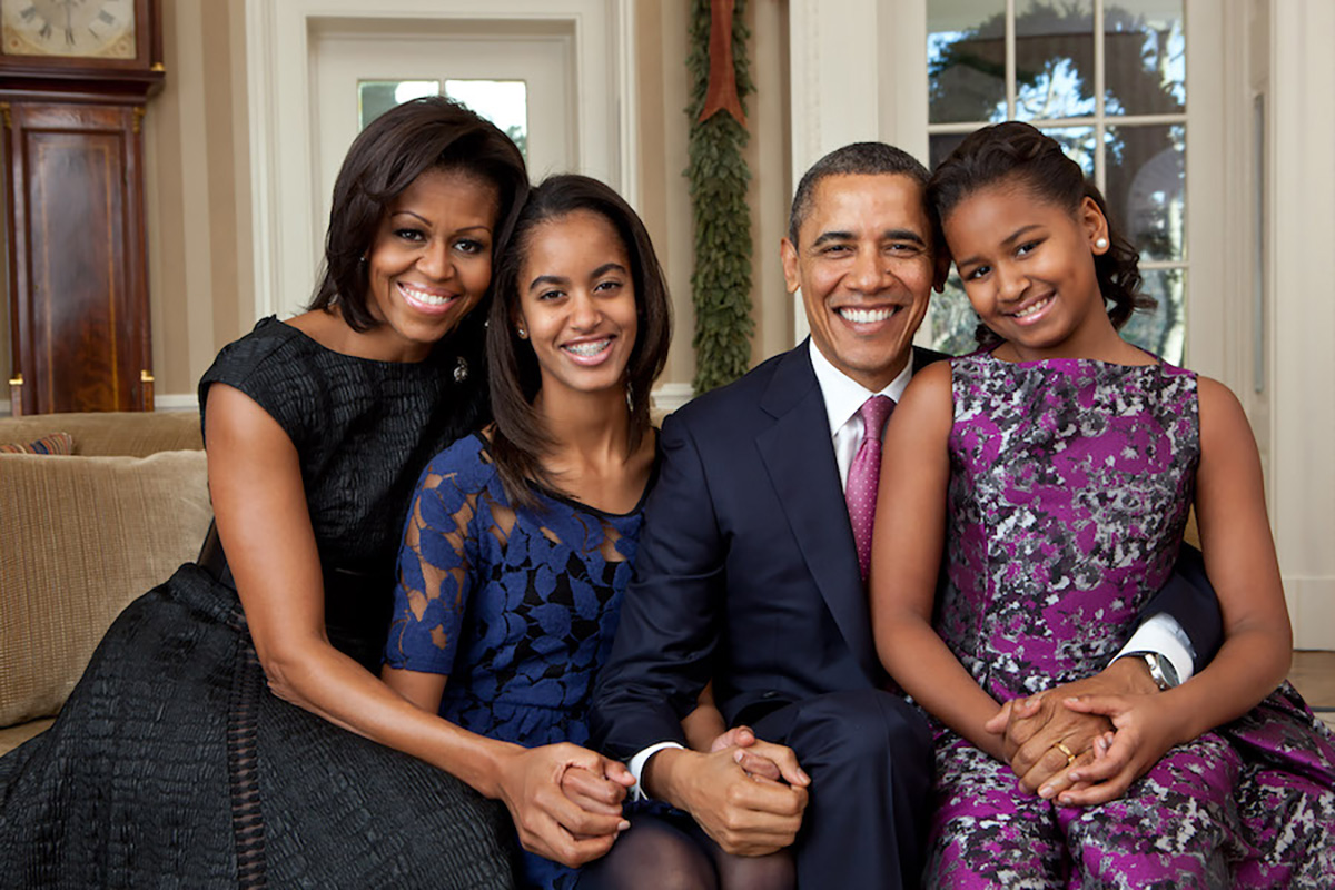 Barack Obama family portrait.