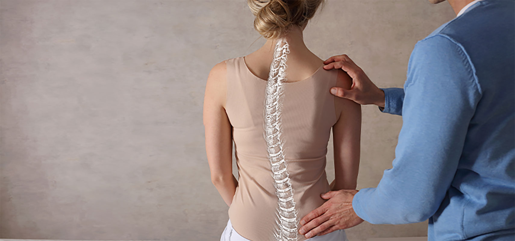 Scoliosis spine posture correction.