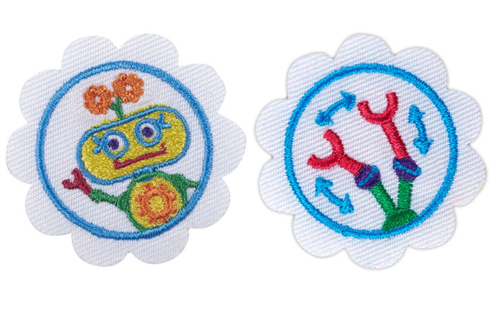 Daisy What Robots Do Badge and Design A Robot Badge.