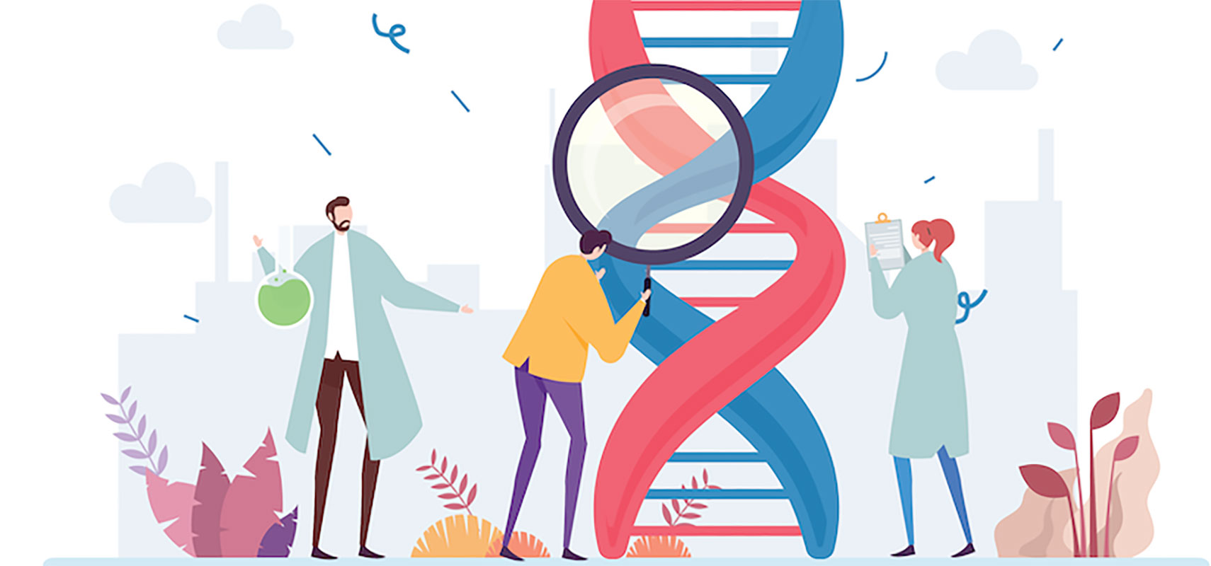 Genome-Wide Association Studies (GWAS) clipart.