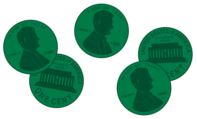 Green pennies
