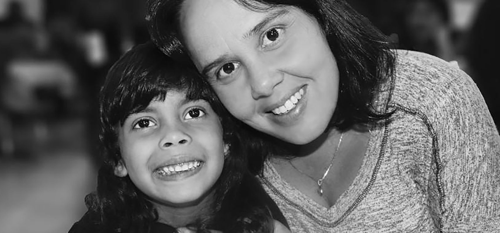 Little girl with auntie.