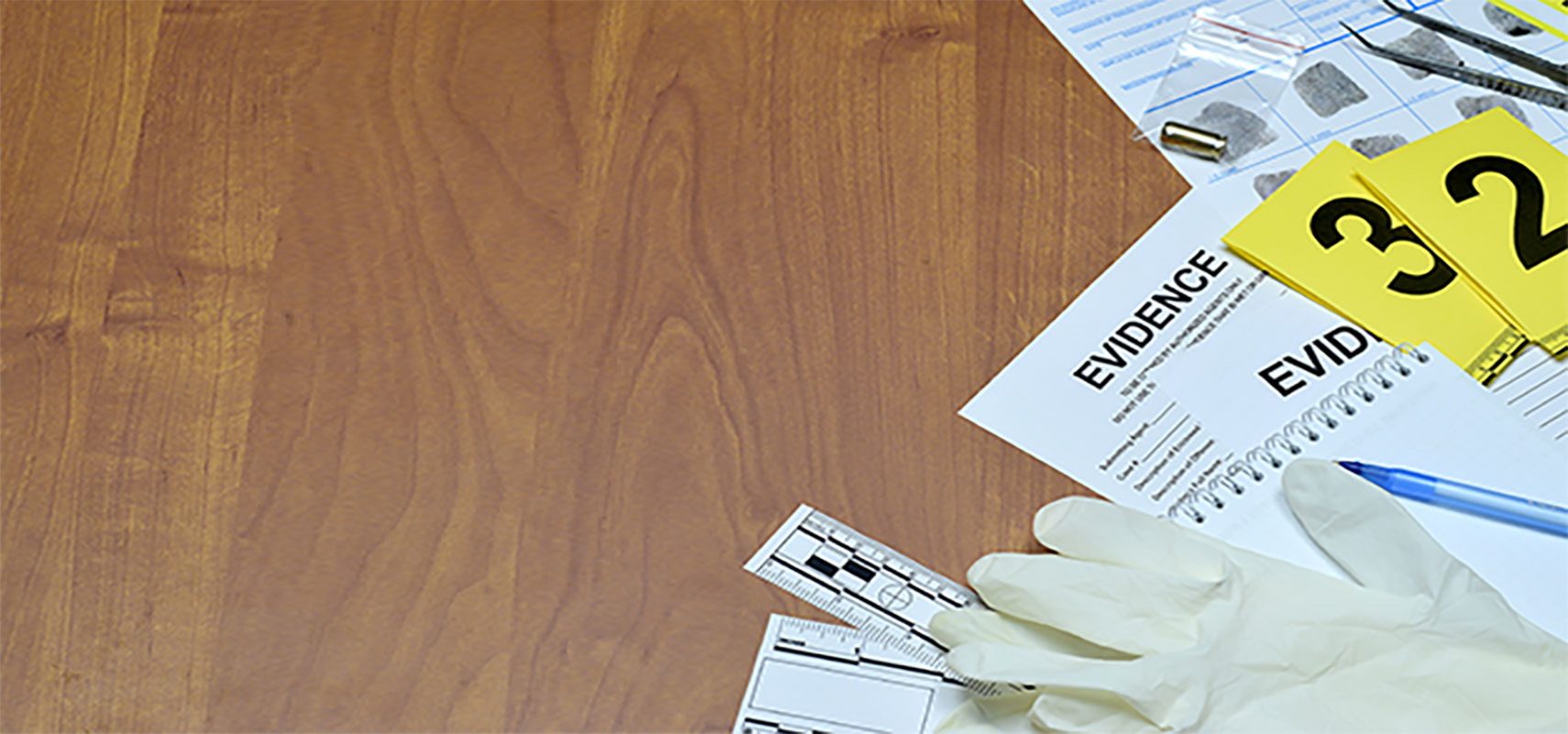 Crime scene investigation materials.