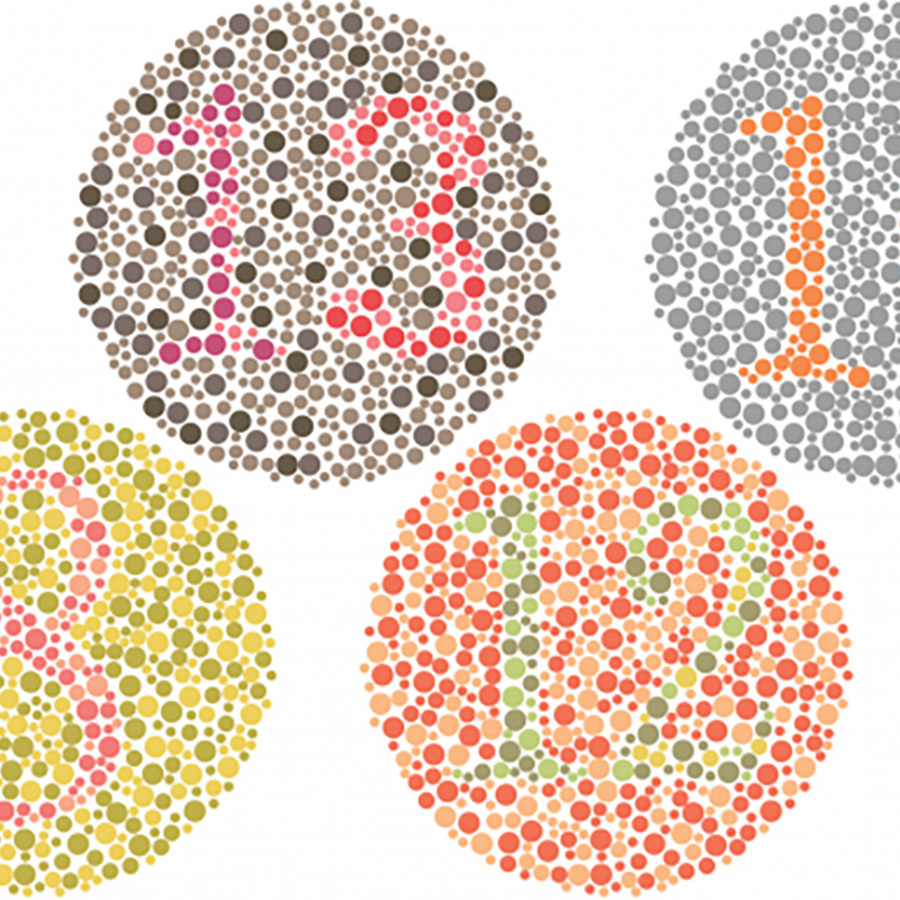 Ishihara test daltonism color blindness.