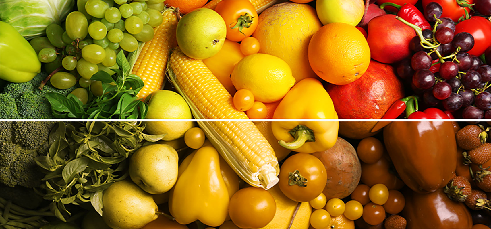 Fruits and vegetables.